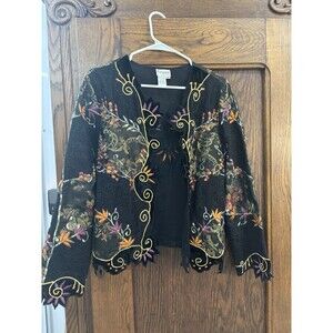 Florissant Vintage Jacket New York, Embroidered, Multicolor, Long Sleeve, Autumn